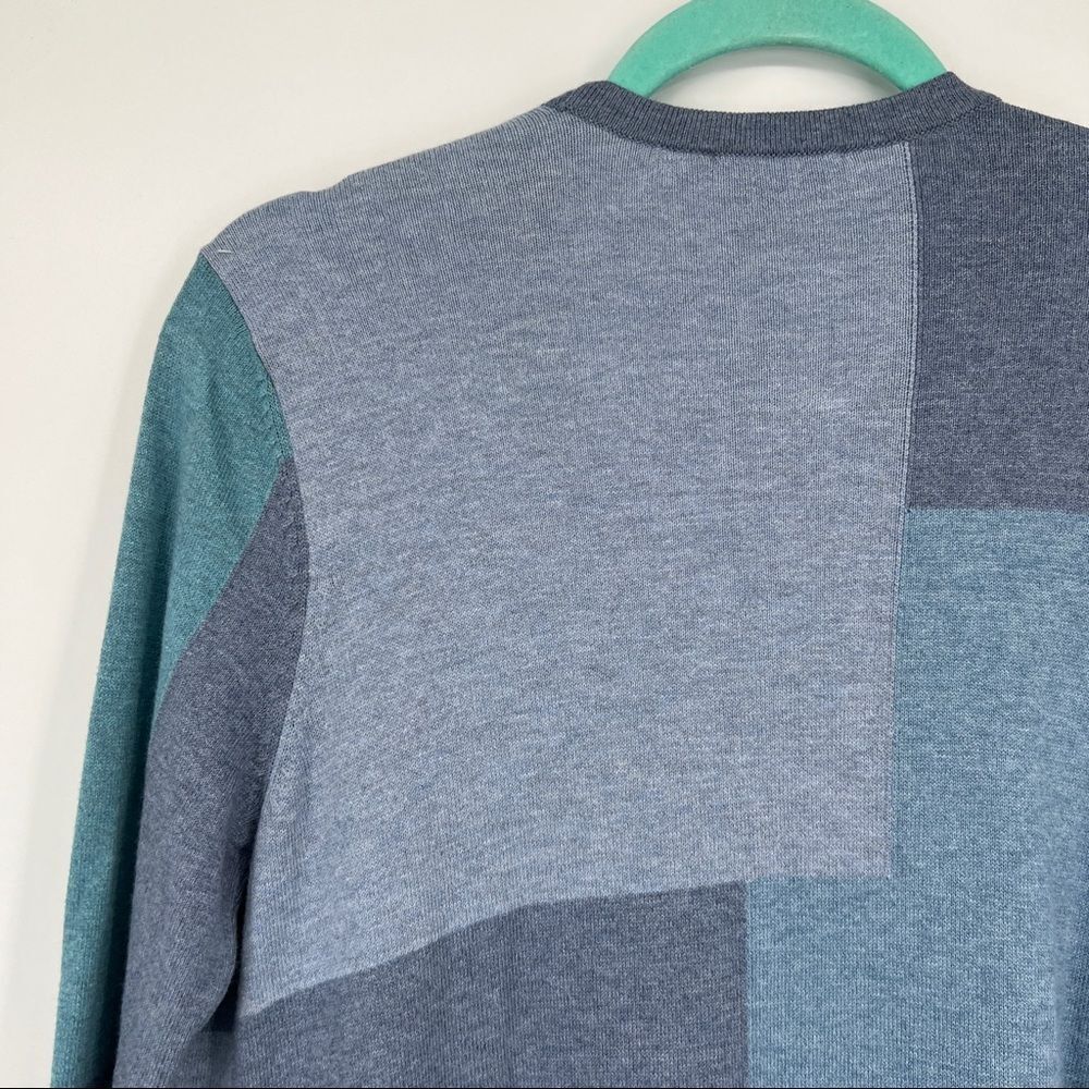 J. Jill Multi Patchwork Colorblock Blue Open Drap… - image 8